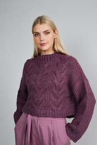 Native Youth: Native Youth - The Belle Wool Knit - Dusty Purple
