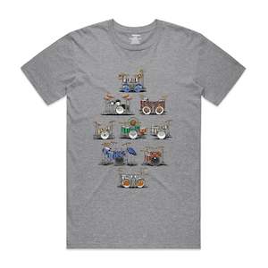 Isthatso: Isthatso - Famous Drum Kits SS Tee - Grey Marle