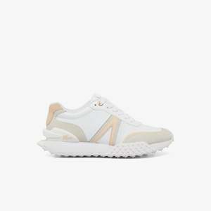Lacoste: Lacoste - L-Spin Deluxe 224 3 Leather Sneaker - White/Light Pink