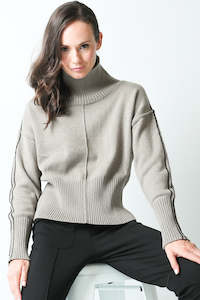 Dref By D: Dref-By-D - Rhine Cropped Knit - Pebble