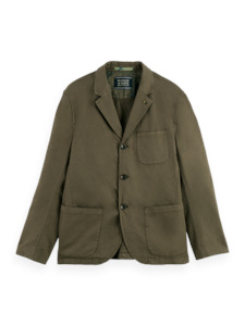 Jackets: Scotch & Soda - Unconstructed Garment Blazer - Algae