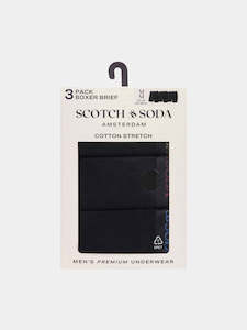 Scotch Soda: Scotch & Soda - 3 Pack Boxer Briefs - Black/Bright