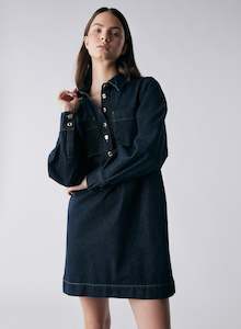 Wish: Esmaee - Central Denim Dress - Dark Denim