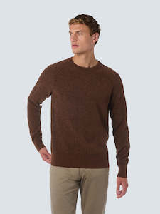 No Excess: No Excess - Chenille Crewneck Pullover - Brown