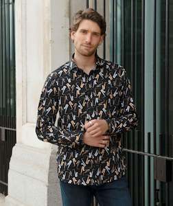 Guide London: Guide London - Saxophone LS Shirt - Silver/Gold