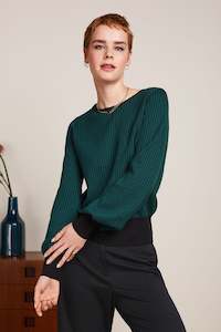 King Louie - Bell Sleeve Top Teddy - Antique Green