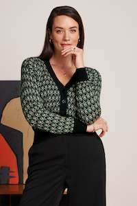 King Louie: King Louie - Cardi Deep V Dandy - Black