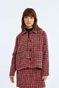Jackets: Lili Sidonio - Cropped Tartan Jacket - Multi