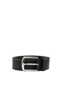 Diesel: Diesel - B-Line Leather Belt - Black