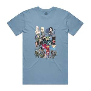 New Season: Isthatso - Science Fiction Characters SS Tee - Mid Blue