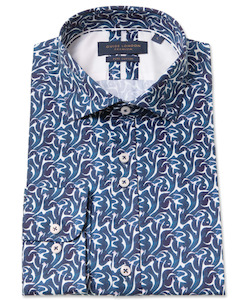 Guide London - Fluid LS Shirt - Navy/White