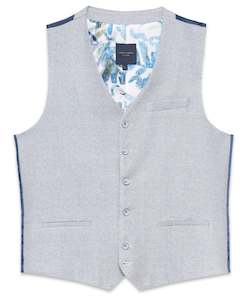 Guide London - Watercolour Waistcoat - Royal Blue/Silver