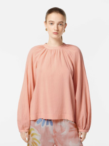 Maison Scotch - Bow Detail Top - Peach Pink