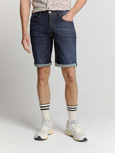 No Excess: No Excess - Stretch Denim Short - Indigo
