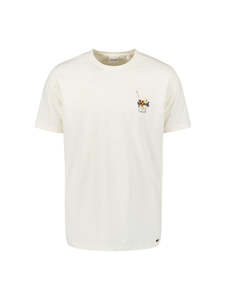 No Excess - Splash Embroidered Tee - Natural