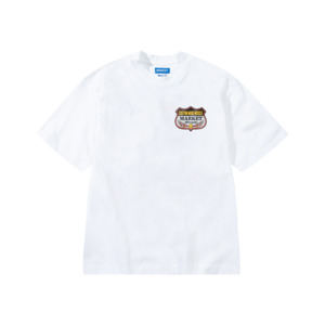 Tees: Market - Smiley Burnt Rubber Tee - White