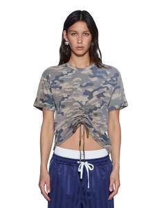 Ksubi: Ksubi - Ruched Everyday SS Camo Tee - Green