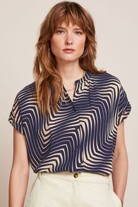 King Louie: King Louie - Stella Blouse Cleo - Evening Blue