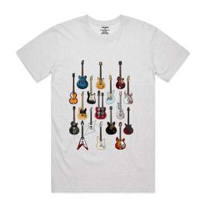Isthatso - Famous Guitars SS Tee - White Marle
