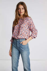 Products: Rich & Royal - Floral Printed Blouse - Flame
