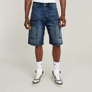 Denim: G-Star Raw - Bend 3D Cargo Short - Worn In Blue Creek