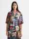 Maison Scotch - Printed SS Fluid Shirt - Art Dept Collage Multicolour