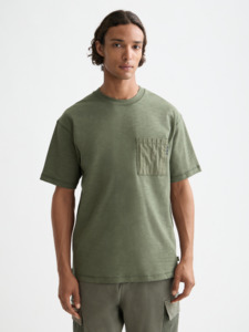 Scotch & Soda - Relaxed Fit Patchwork Pocket Tee - Thyme