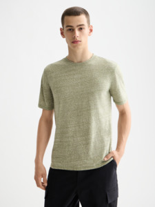 Scotch & Soda - Regular Fit Melange Tee - Calla Green Melange
