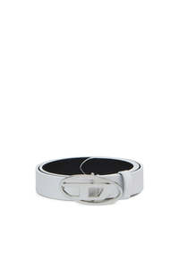 Diesel: Diesel -B-1DR 25 Oval-D Logo Belt - White