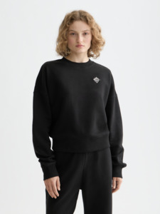 Maison Scotch: Maison Scotch - Embroidered Logo Sweatshirt - Black