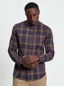 Ben Sherman: Ben Sherman - Multi Check Shirt - Dark Navy