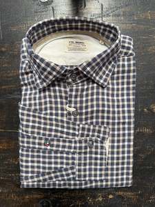 Fil Noir - Treviso HBD Shirt - Asphalt/Beige Gingham