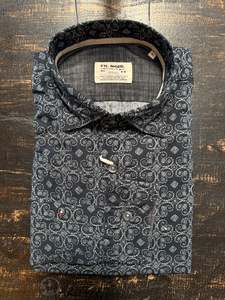 Fil Noir - Treviso HBD Shirt - Washed Black Tiles