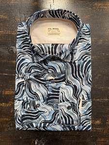 Fil Noir - Treviso HBD Shirt - Indigo Ocean Swirl