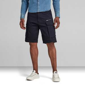 G Star Raw: G-Star Raw - Rovic Zip Relaxed 1/2 Short - Mazarine Blue