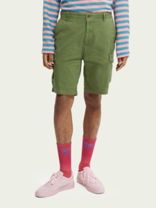 Scotch Soda: Scotch & Soda - Fave Garment Dyed Cargo Short - Army