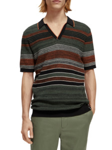 Scotch & Soda - Structure Knitted Polo - Multi Stripe