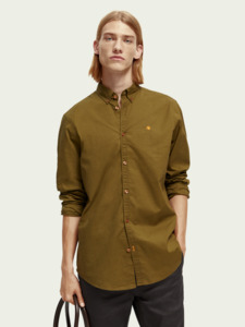 Scotch & Soda - Regular Fit Organic Shirt - Military