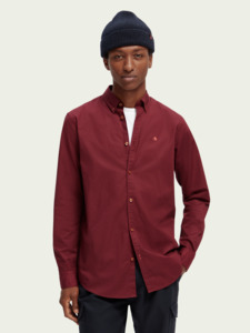 Scotch & Soda - Regular Fit Organic Shirt - Bordeaux