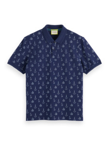 Scotch & Soda - Mini Marine Printed Polo - Navy Blue