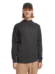 Scotch Soda: Scotch & Soda - Dropped Shoulder Mock Neck Sweater - Moondust