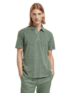 Scotch & Soda - Garment-Dyed Jersey Polo - Seaweed