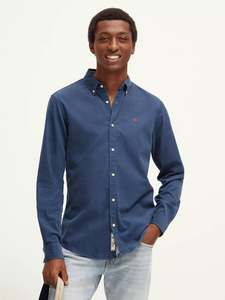 Scotch & Soda - Slim Fit Corduroy Shirt - Storm Blue