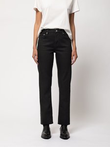 Nudie Jeans Co: Nudie - Straight Sally Jean - Everblack