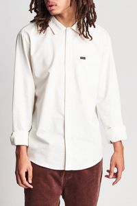 Brixton: Brixton - Charter Oxford LS Shirt - Off White