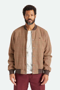 Brixton - Dillinger Bomber Jacket - Brown Houndstooth