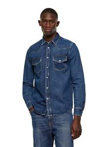 Diesel: Diesel - D-East-P1 Shirt - Wash Denim