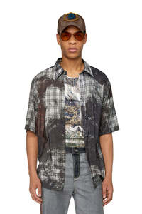 Diesel: Diesel - S-Umbe-SSL-Globe Shirt - Black/Grey