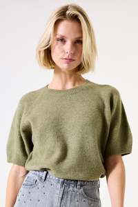 Garcia: Garcia - Soft Knit SS Pullover - Mermaid