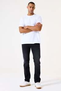 Garcia: Garcia - Rocko Straight Jean - Dark Used Washed Black